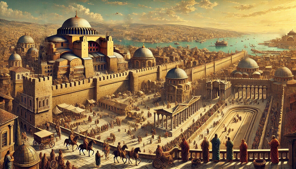 Bizans veya diğer adıyla Doğu Roma İmparatorluğu başkenti Konstantinopolis